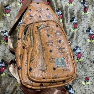 Mcm small crossbody backpack